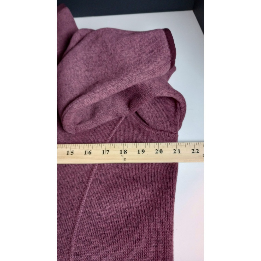 LL Bean Women Brick Red Sz L Fleece lined Zip up Jacket Outdoors Hiking Classic - Picture 5 of 11